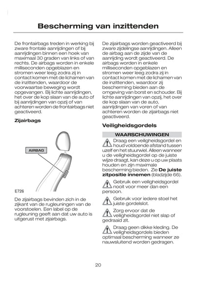 2007-2008 Ford Tourneo Connect/Transit Connect Owner's Manual | Dutch