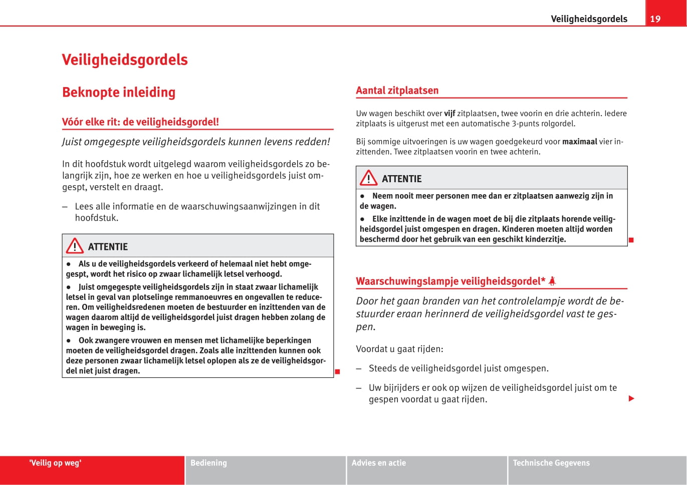 2008-2009 Seat Altea XL Owner's Manual | Dutch