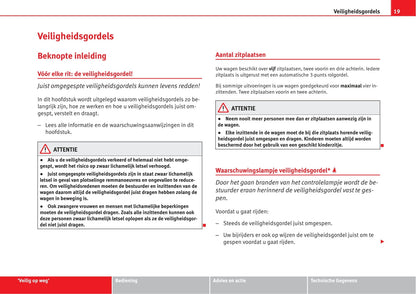 2008-2009 Seat Altea XL Owner's Manual | Dutch