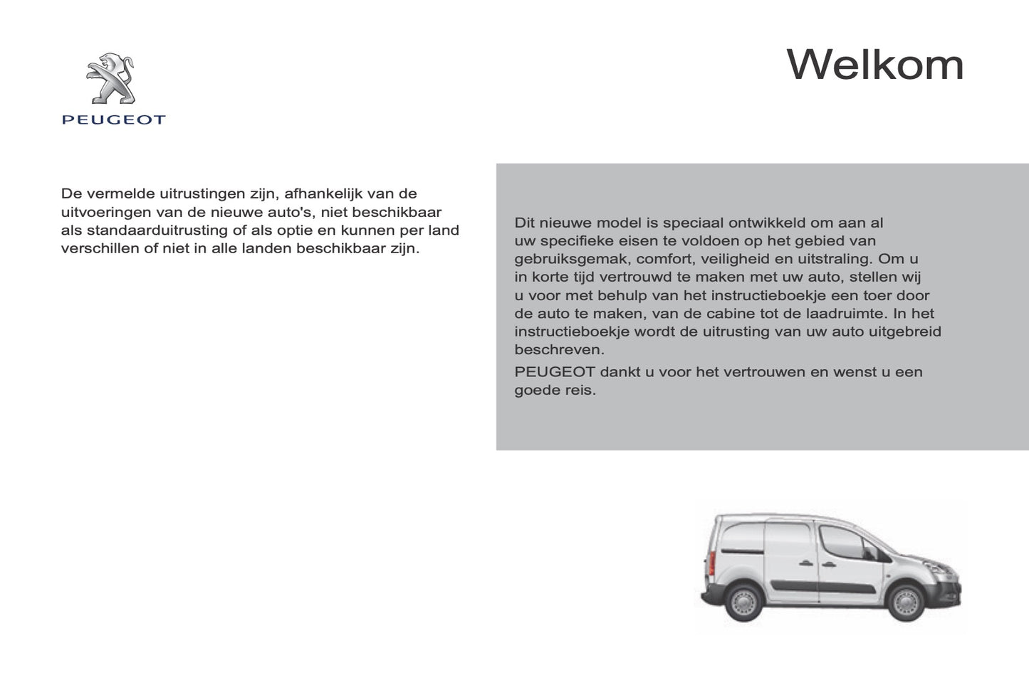 2014-2015 Peugeot Partner Gebruikershandleiding | Frans