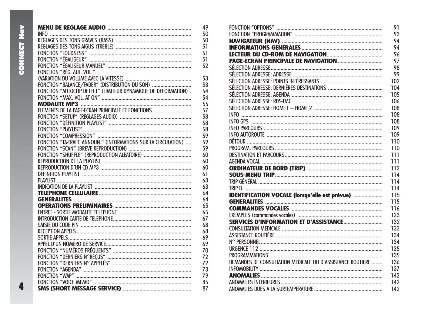 Alfa Romeo Connect Nav & Connect Nav+ Guide d'utilisation 2008 - 2011