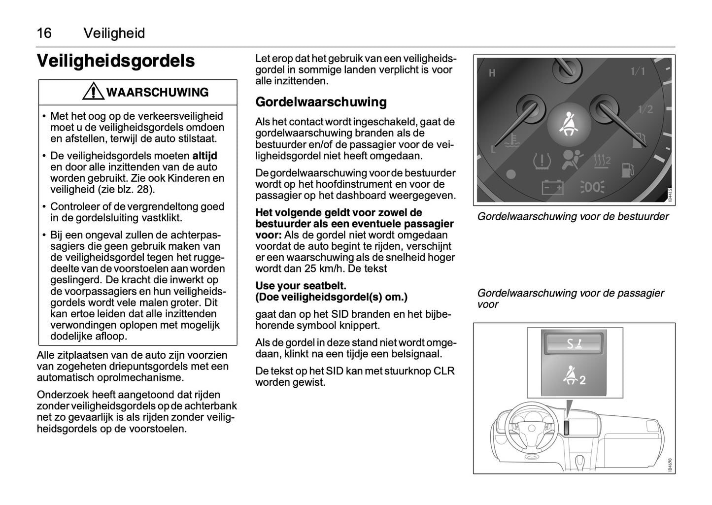 2008-2012 Saab 9-3 Owner's Manual | Dutch