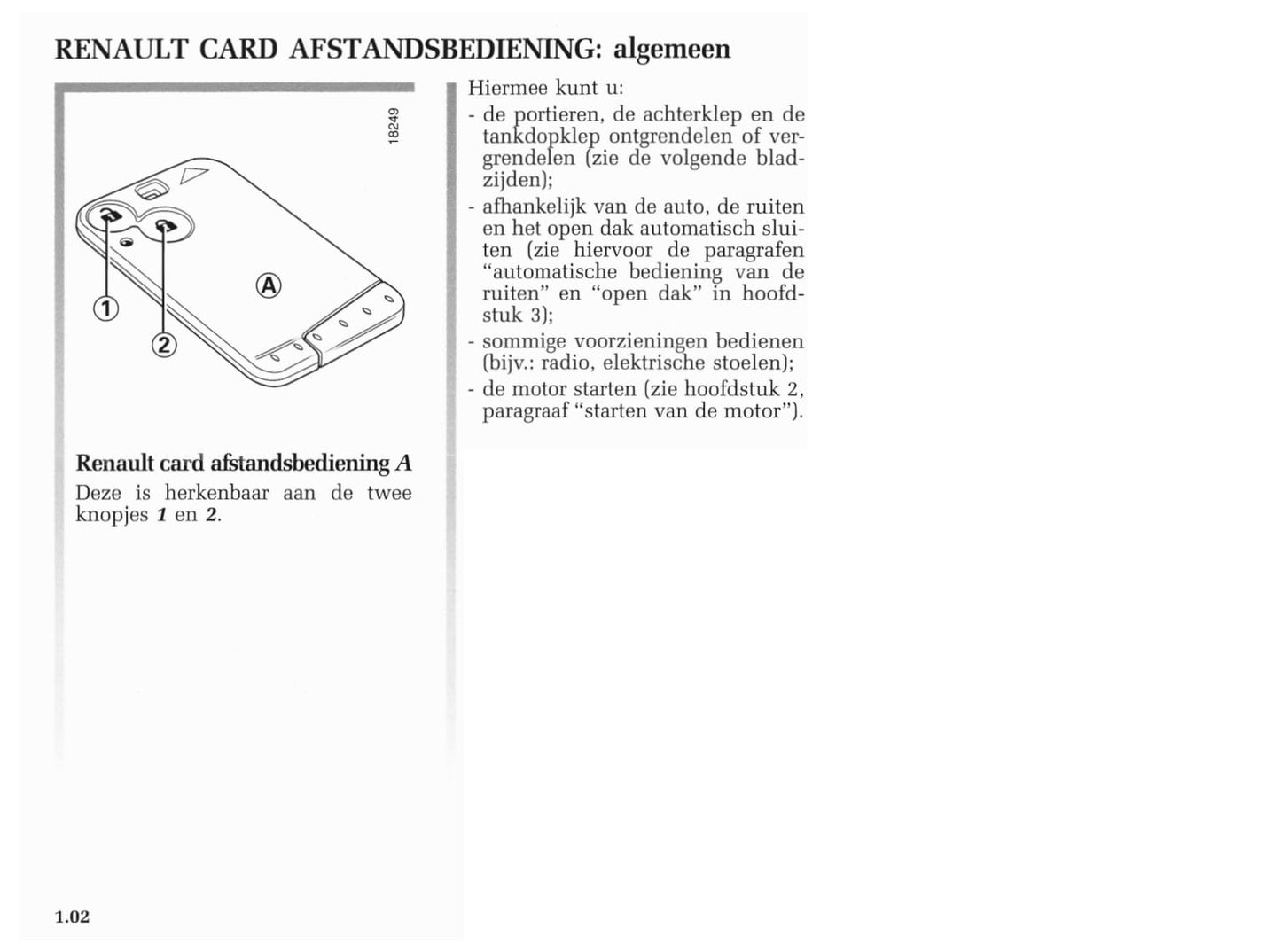 2001-2002 Renault Vel Satis Gebruikershandleiding | Nederlands