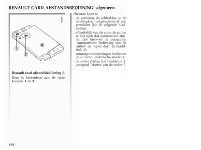 2001-2002 Renault Vel Satis Gebruikershandleiding | Nederlands