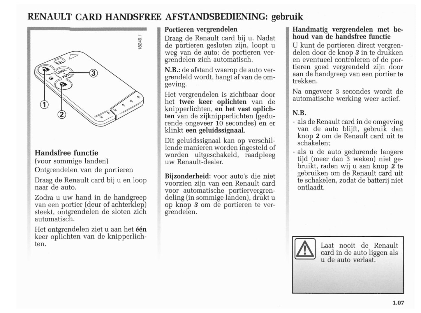 2001-2002 Renault Vel Satis Gebruikershandleiding | Nederlands