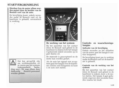 2001-2002 Renault Vel Satis Owner's Manual | Dutch