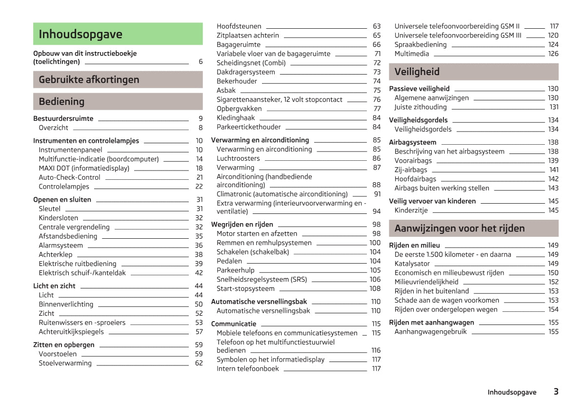 2012-2013 Skoda Octavia Gebruikershandleiding | Nederlands