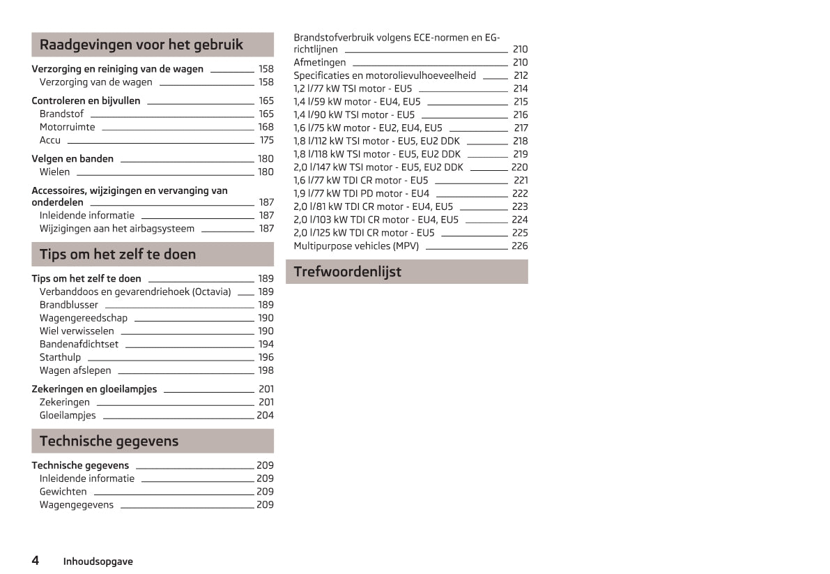 2012-2013 Skoda Octavia Gebruikershandleiding | Nederlands