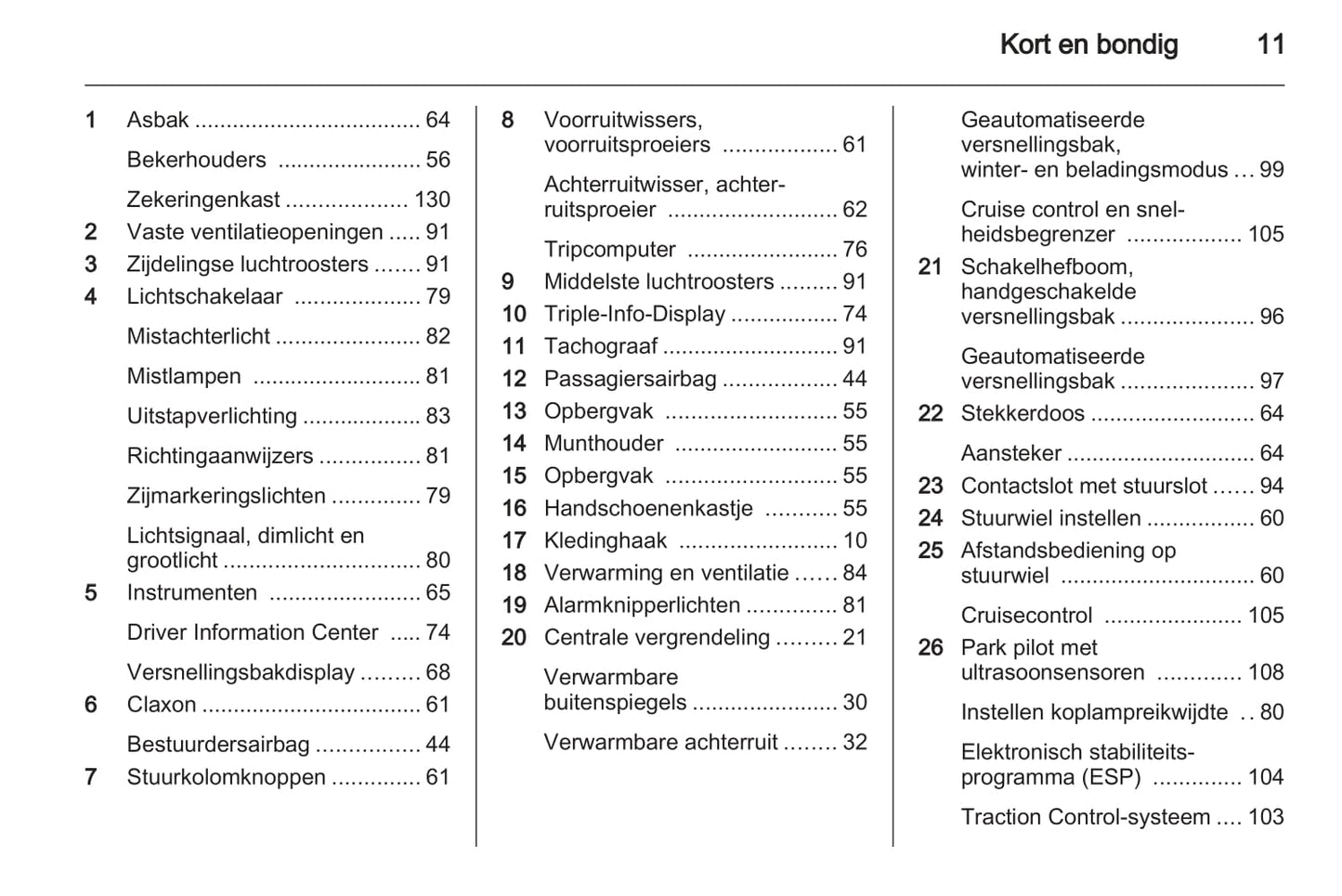 2013 Opel Vivaro Owner's Manual | Dutch