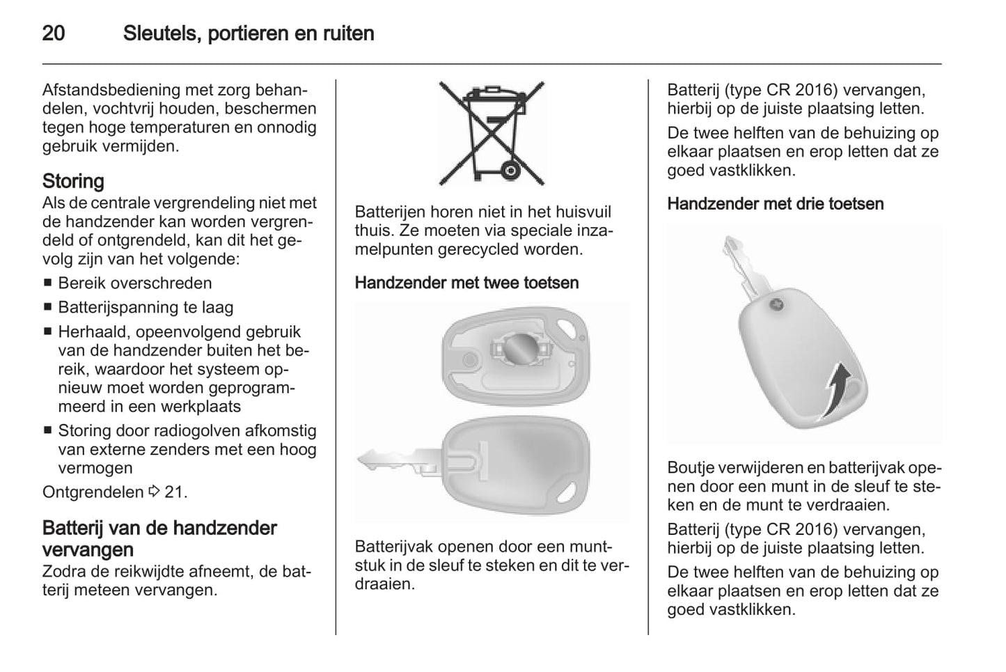 2013 Opel Vivaro Owner's Manual | Dutch