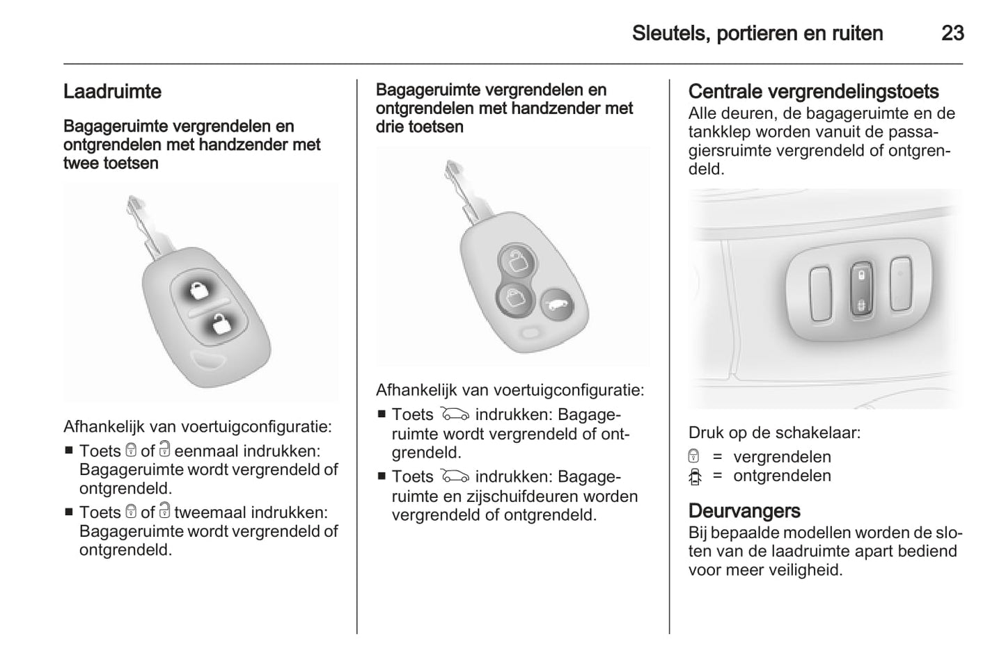 2013 Opel Vivaro Owner's Manual | Dutch