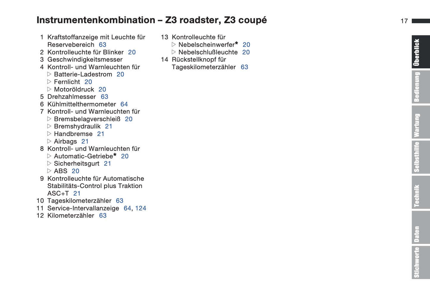 1997-1998 BMW Z3/Z3 M Gebruikershandleiding | Duits