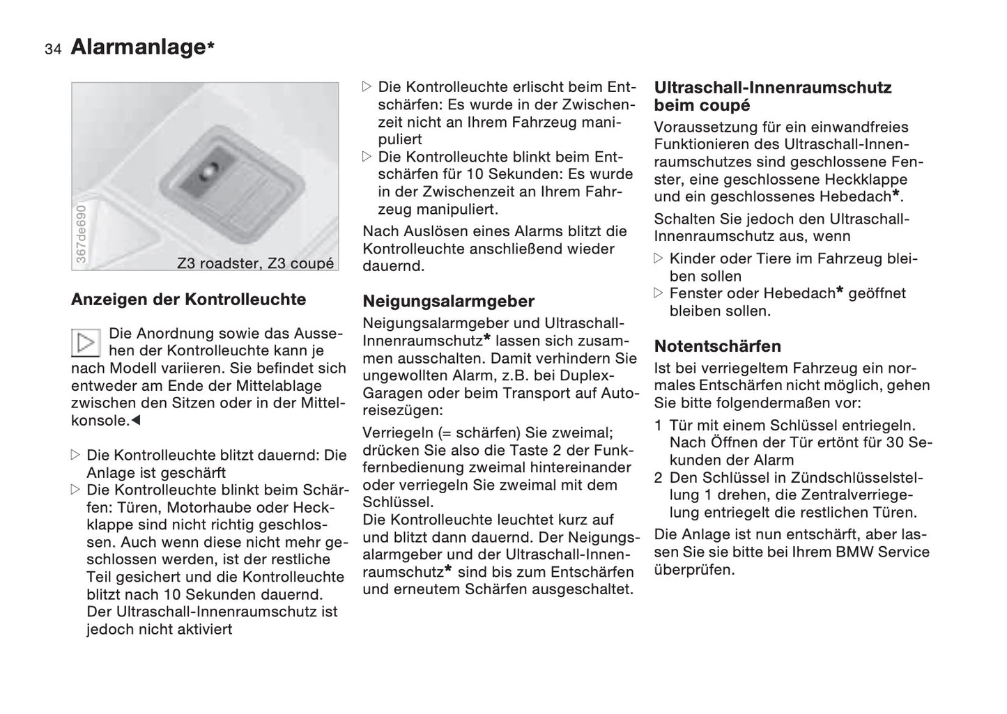 1997-1998 BMW Z3/Z3 M Gebruikershandleiding | Duits