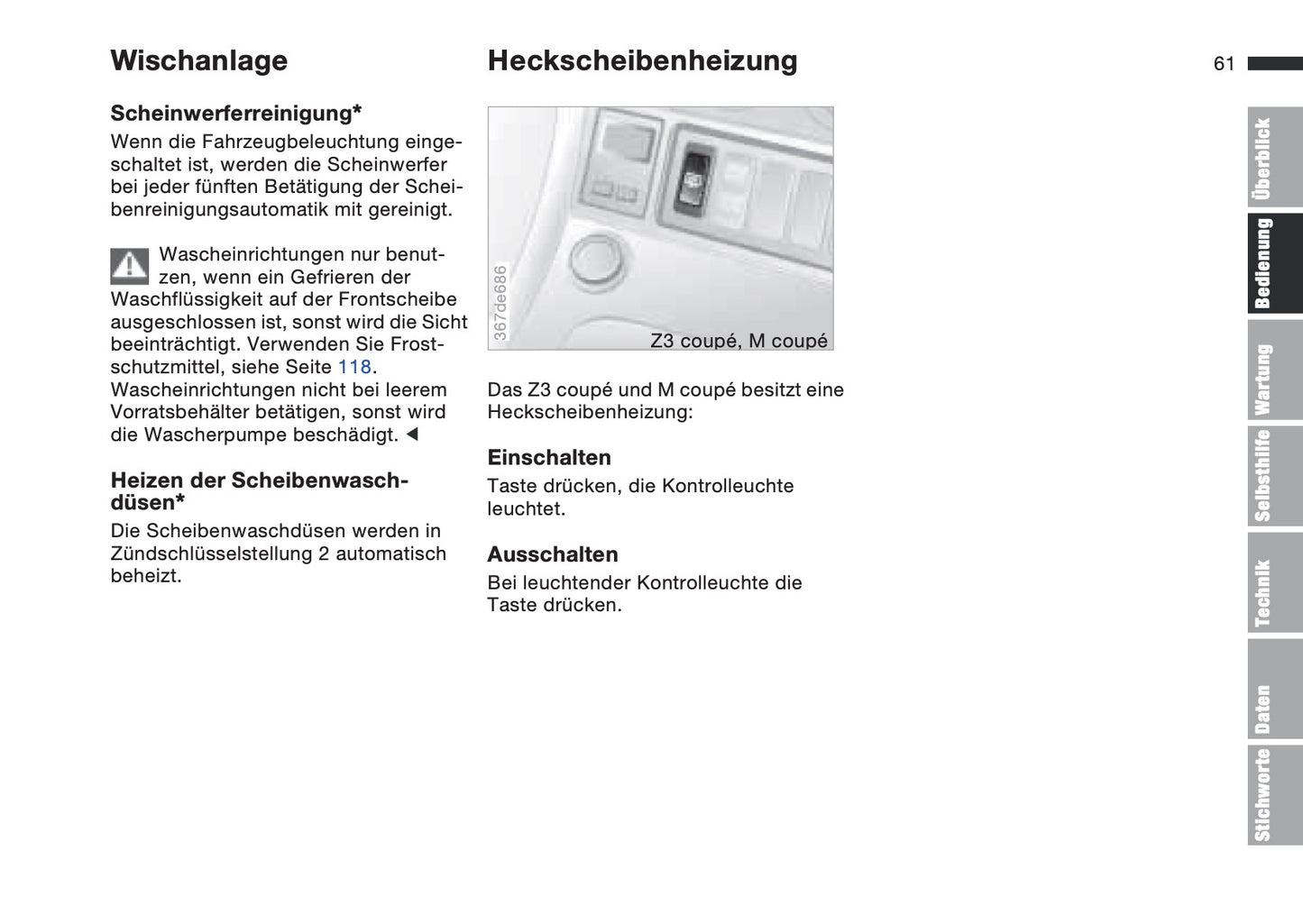 1997-1998 BMW Z3/Z3 M Gebruikershandleiding | Duits