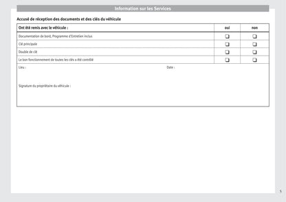 Seat Procédure d'Entretien 2016