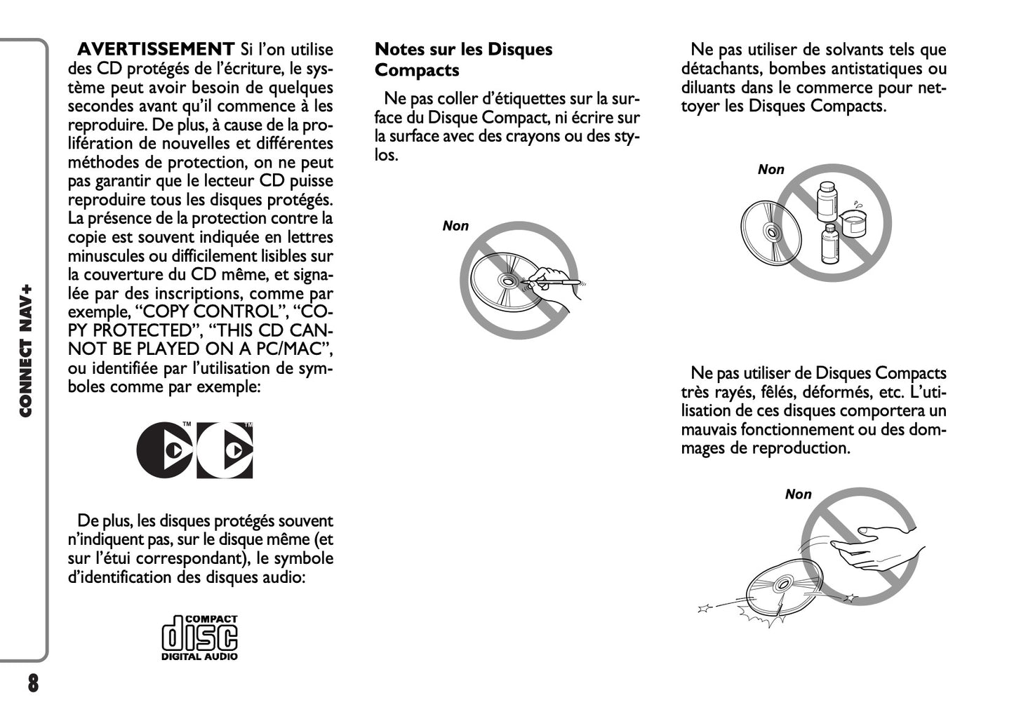 Fiat Panda CONNECT Nav+ Guide d'utilisation 2009 - 2013