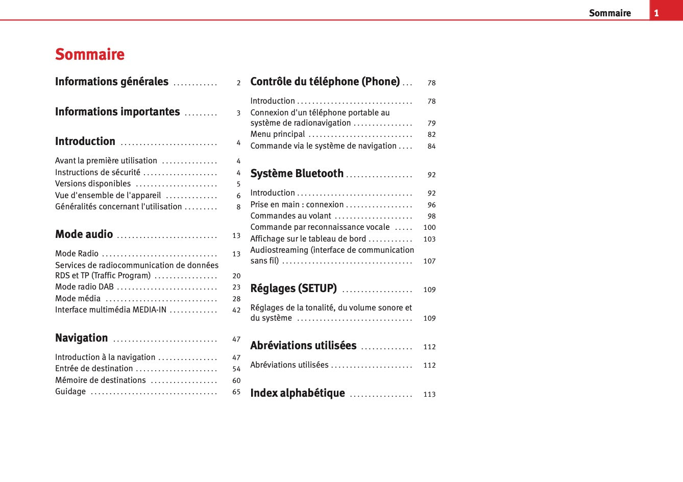 Seat Media System 2.2 Guide d’instructions