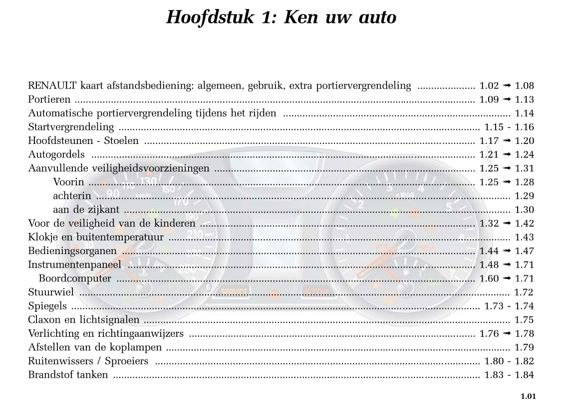 2004-2005 Renault Mégane Owner's Manual | Dutch