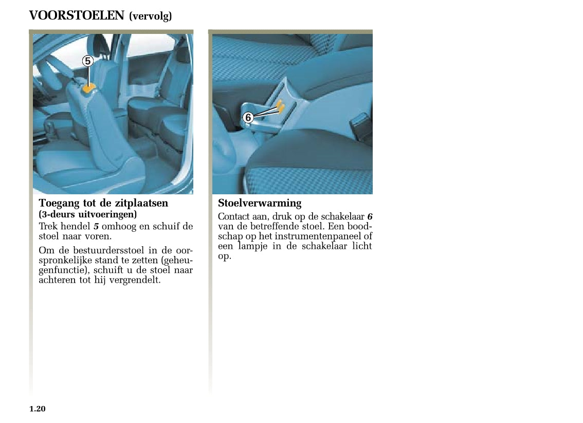 2004-2005 Renault Mégane Owner's Manual | Dutch