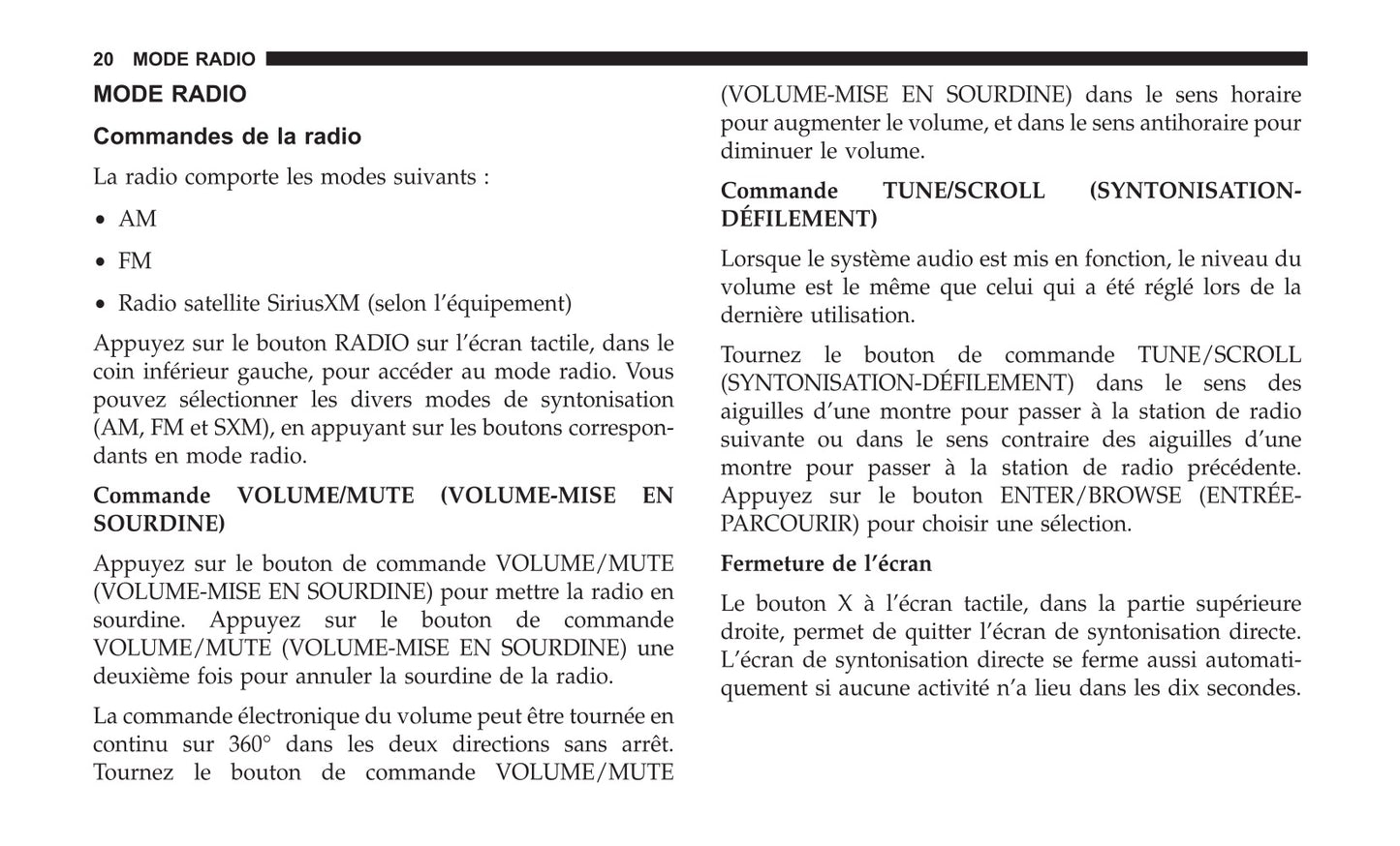 Jeep System Uconnect 3C3C Guide d'utilisation 2018