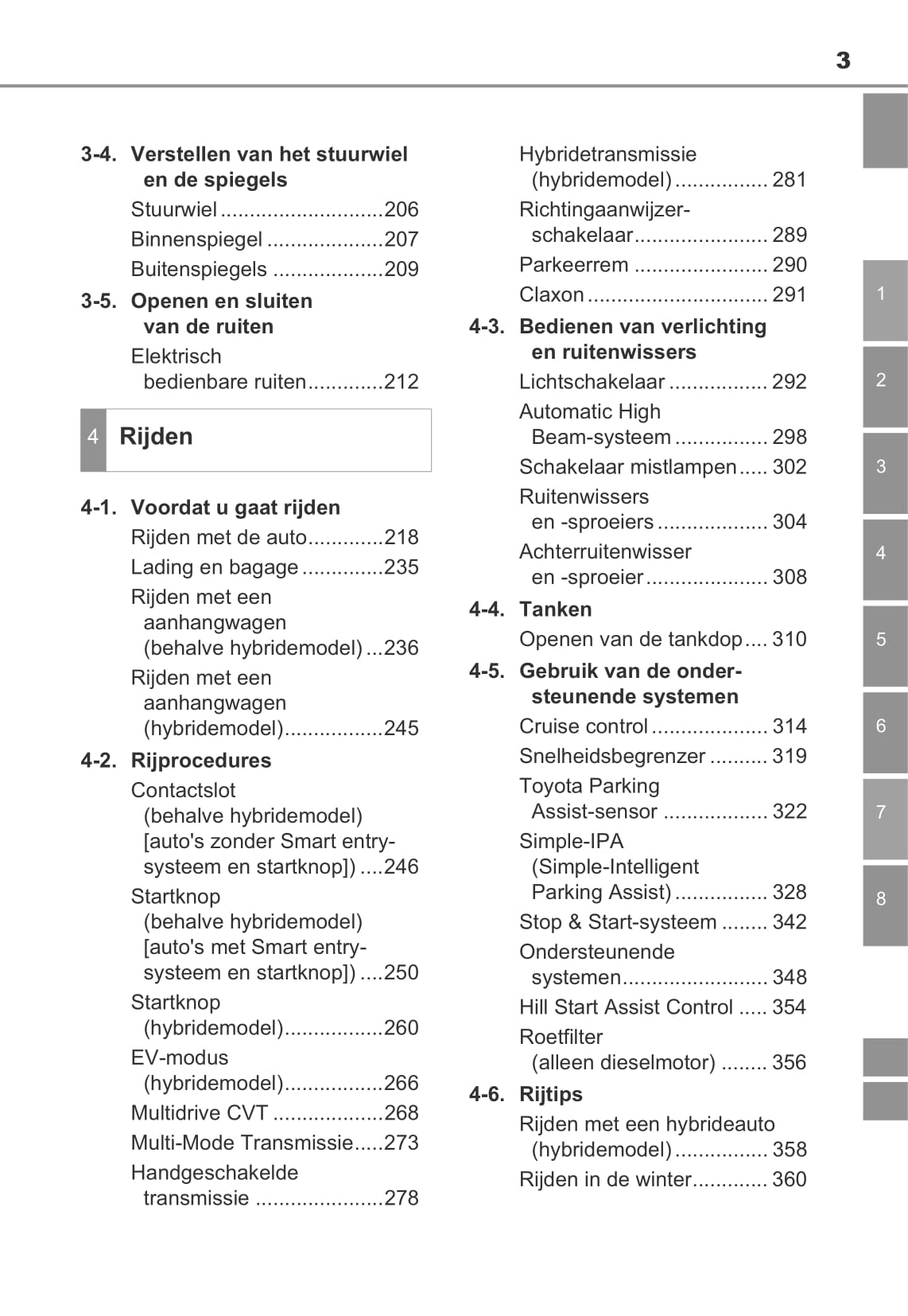 2013-2014 Toyota Auris / Auris Hybrid Owner's Manual | Dutch