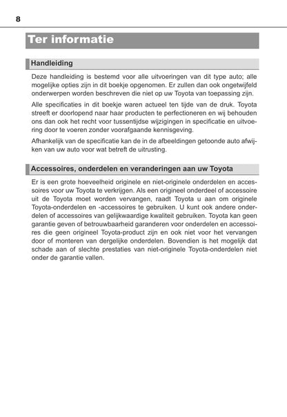 2013-2014 Toyota Auris / Auris Hybrid Gebruikershandleiding | Nederlands