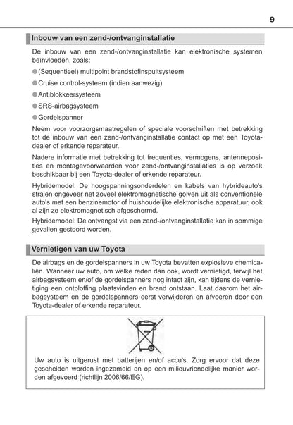 2013-2015 Toyota Auris Manuel du propriétaire | Néerlandais