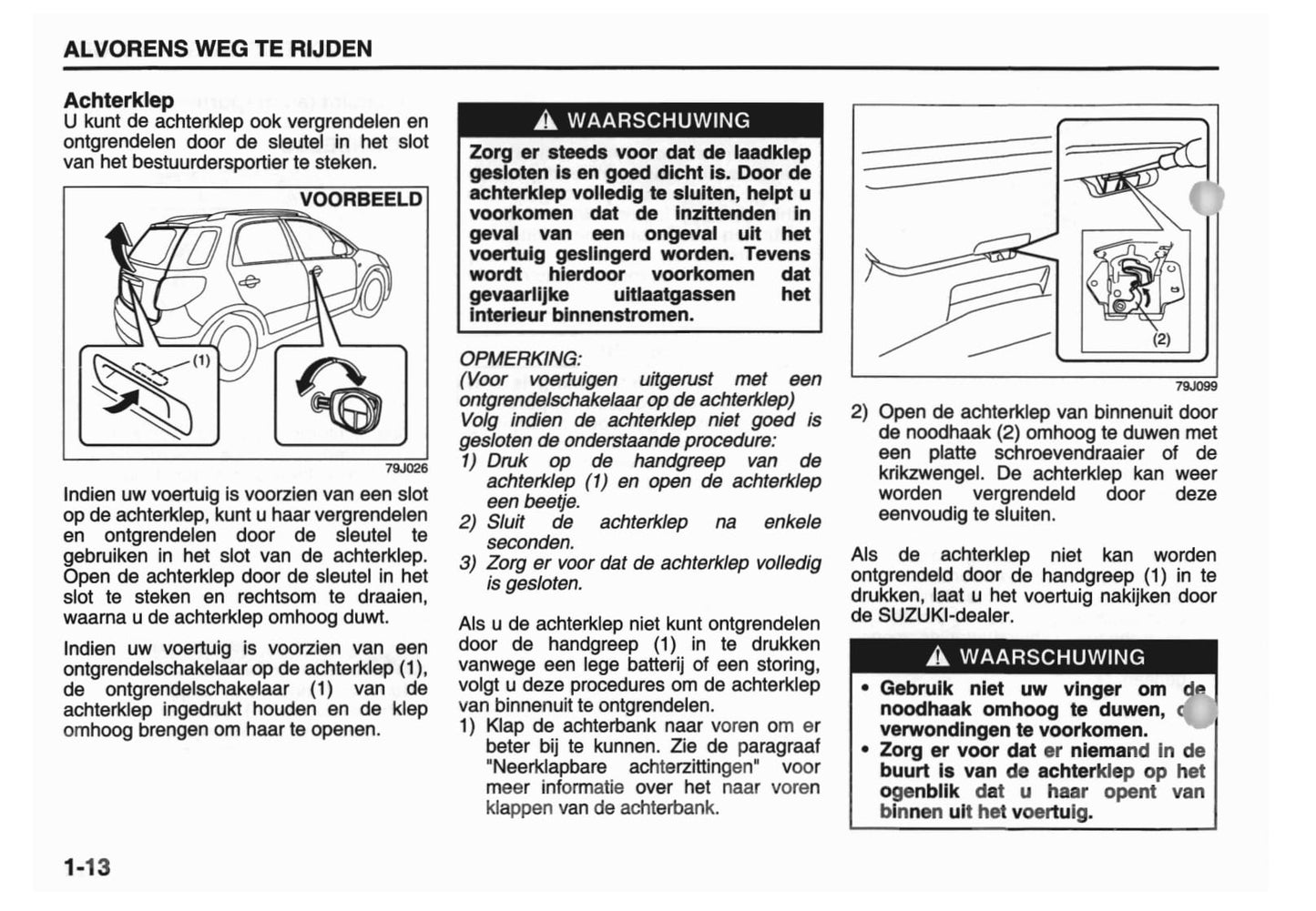 2005-2006 Suzuki SX4 Owner's Manual | Dutch