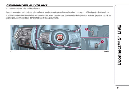 Fiat 500L Uconnect Radio 5.0 Guide d'utilisation 2017 - 2023