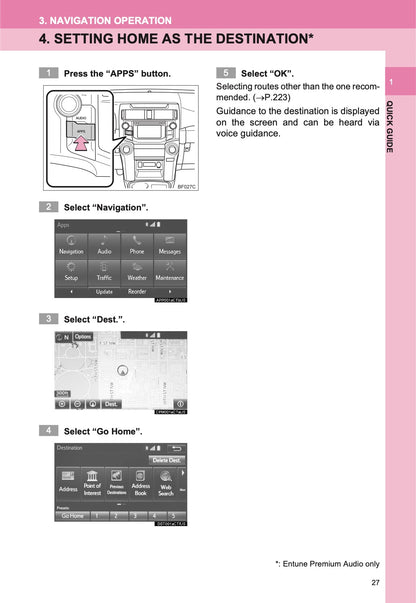 Toyota 4Runner Navigation And Multimedia System Owner's Manual 2013 - 2017