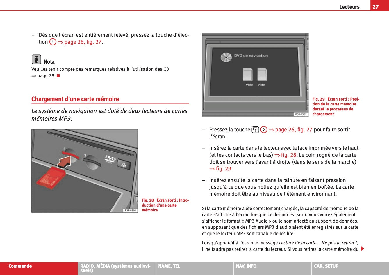 Seat Media System E Guide d'instructions