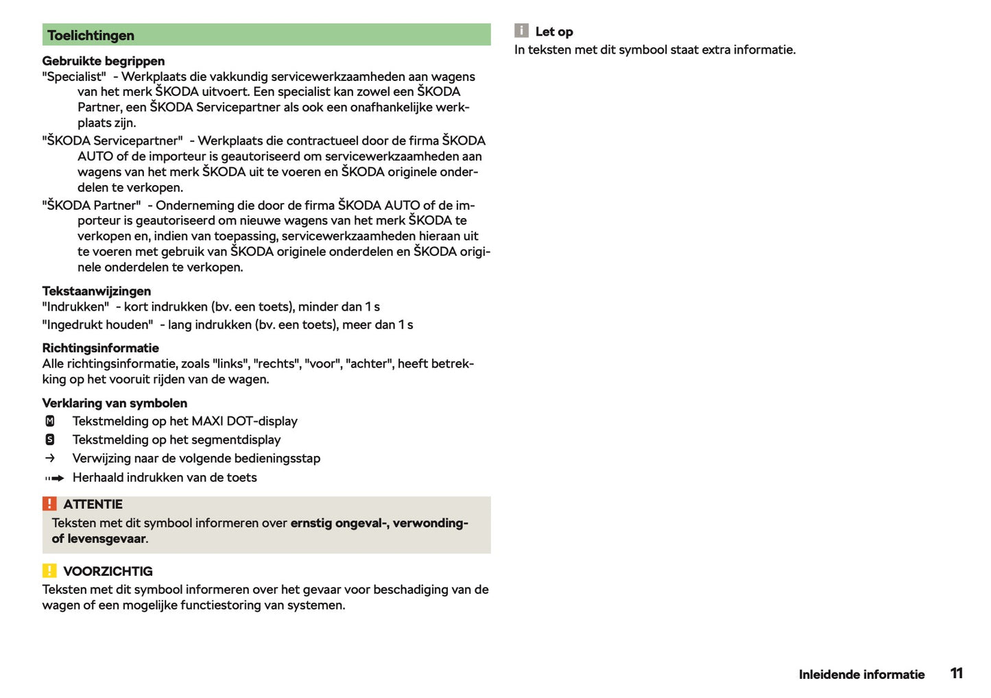 2018-2019 Skoda Fabia Owner's Manual | Dutch