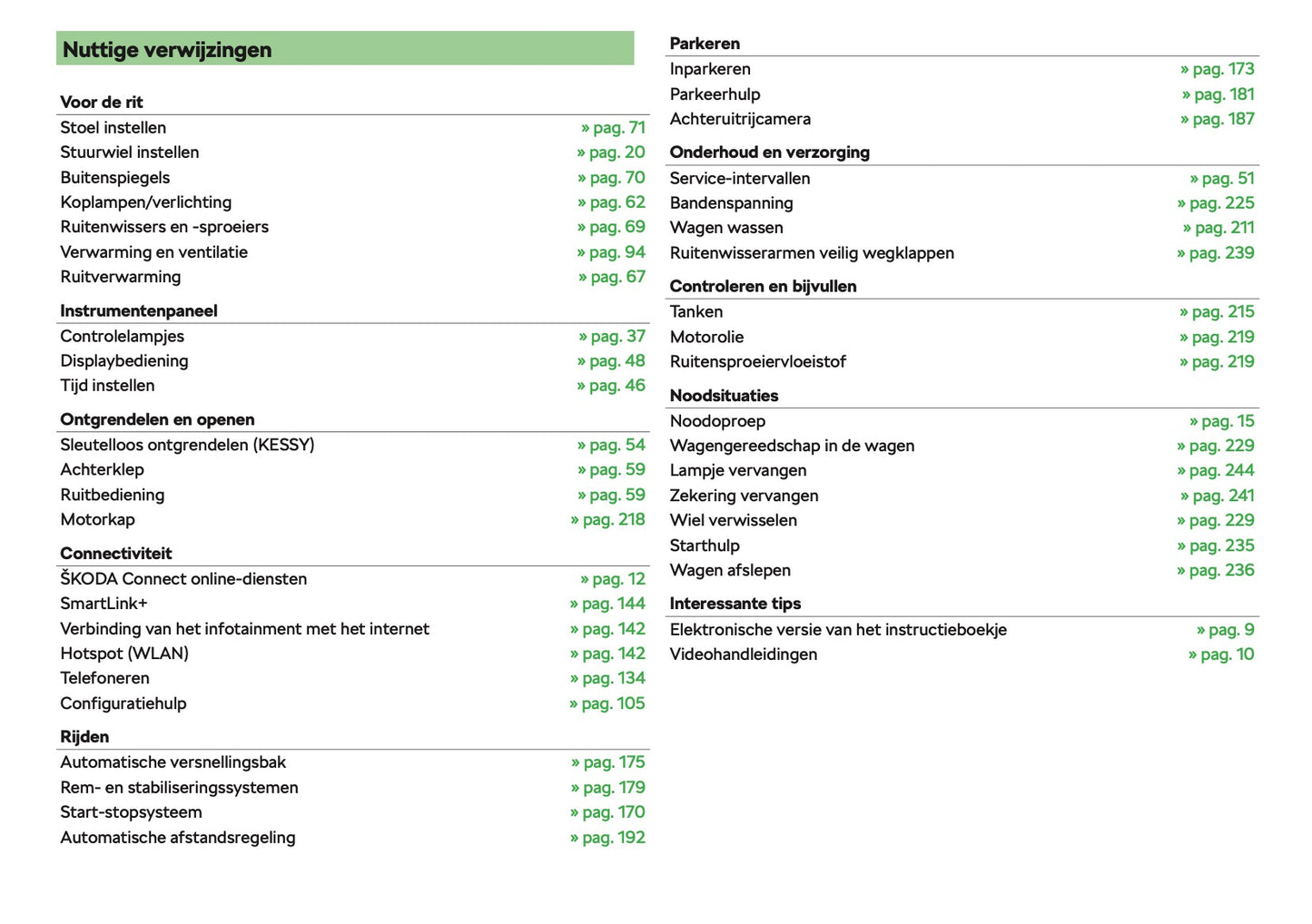 2018-2019 Skoda Fabia Gebruikershandleiding | Nederlands