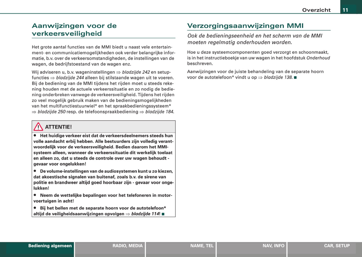 Audi Infotainment MMI Handleiding