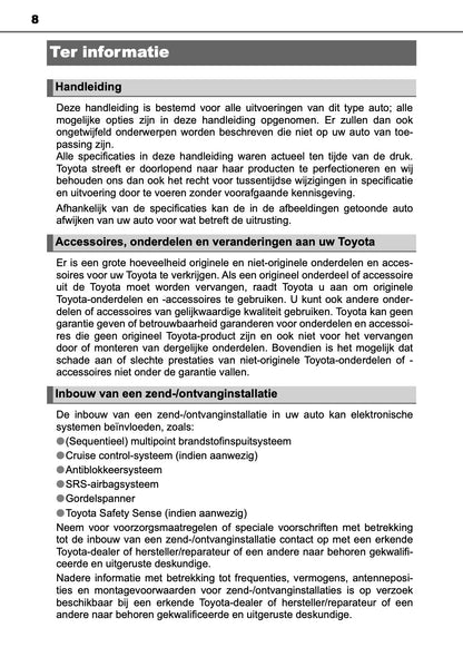 2017-2019 Toyota Yaris Manuel du propriétaire | Néerlandais