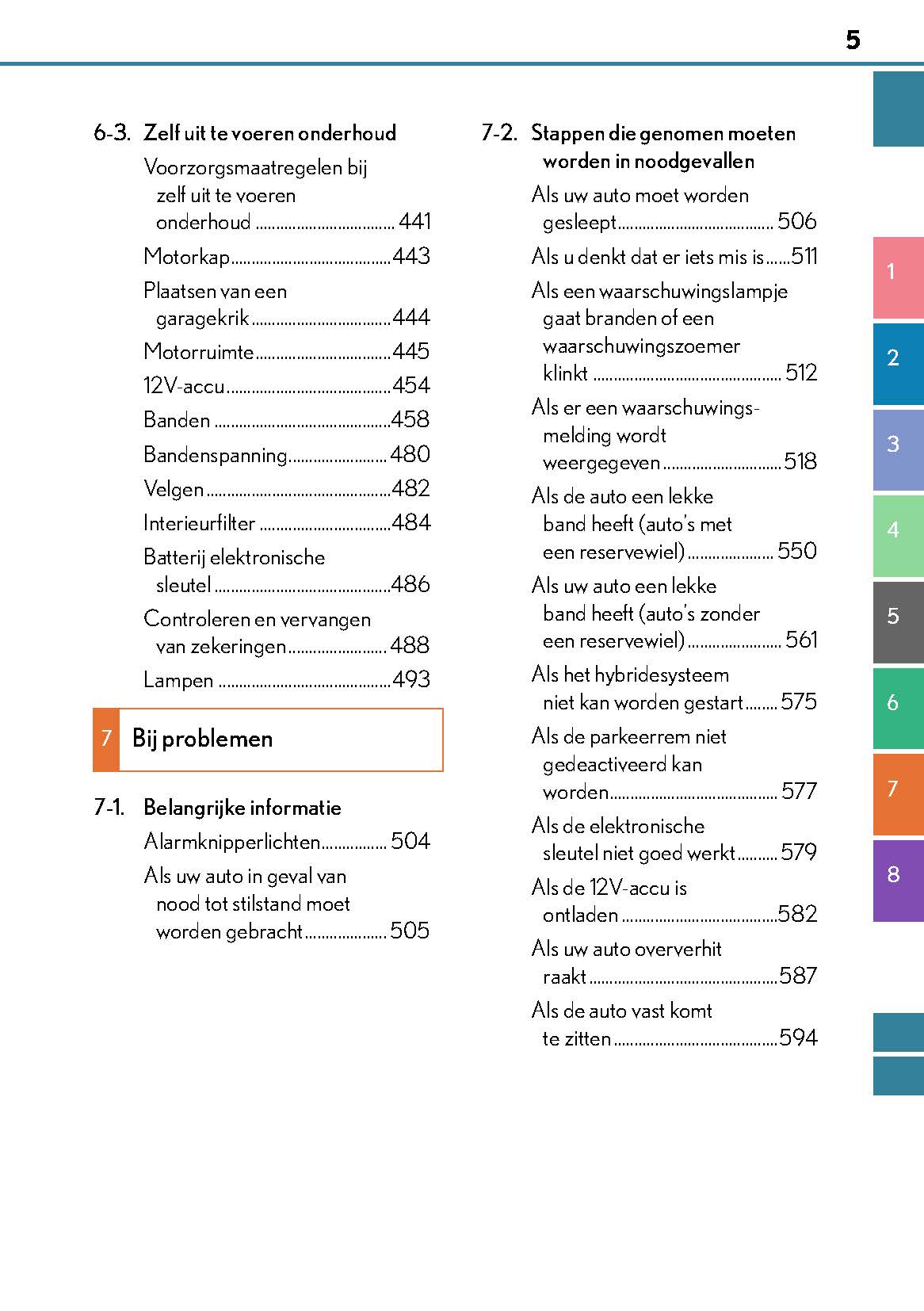 2017-2018 Lexus GS 300h/GS 450h Owner's Manual | Dutch