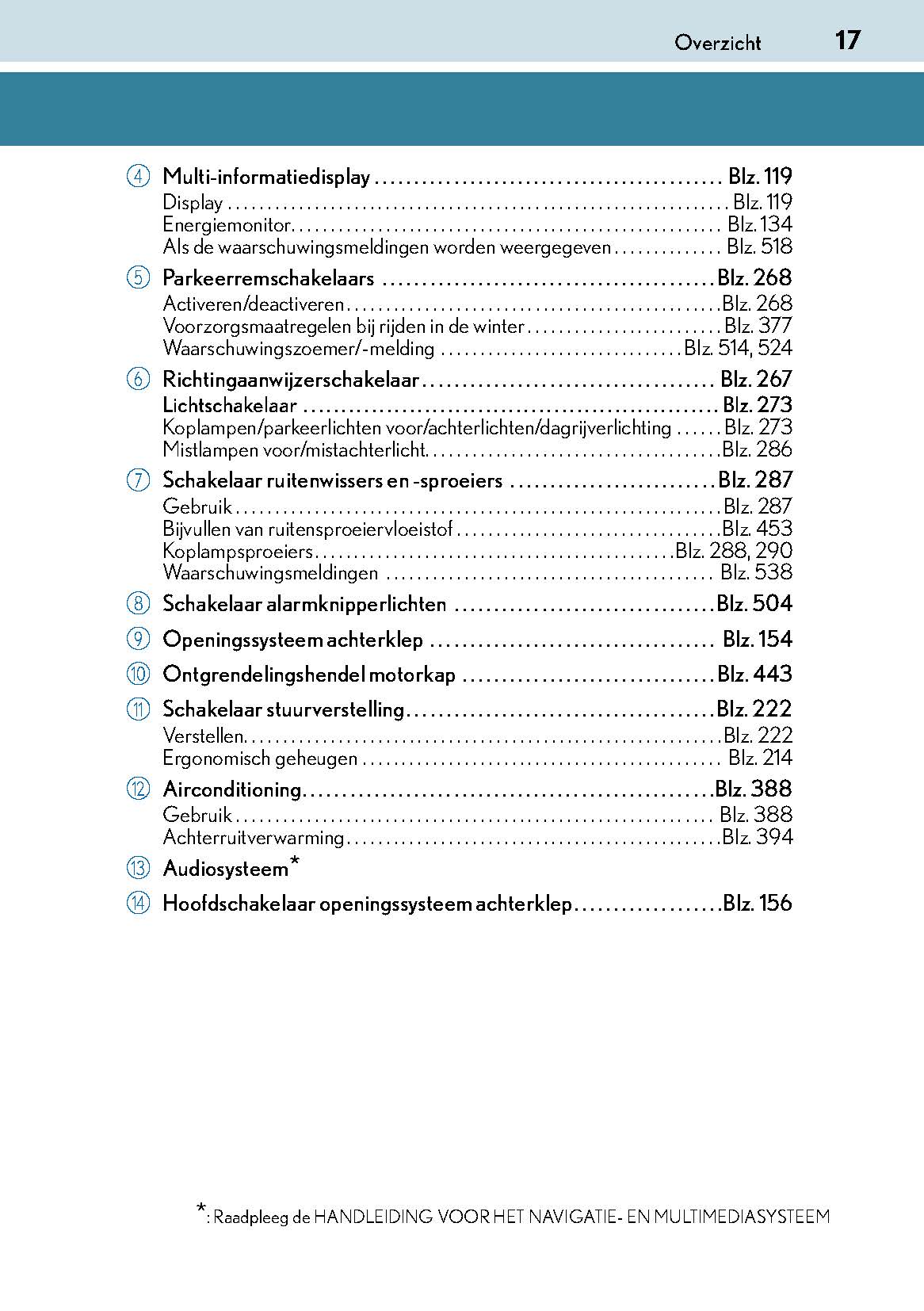 2017-2018 Lexus GS 300h/GS 450h Owner's Manual | Dutch