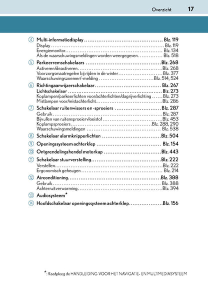 2017-2018 Lexus GS 300h/GS 450h Owner's Manual | Dutch