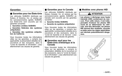 2017 Subaru Crosstrek Owner's Manual | French