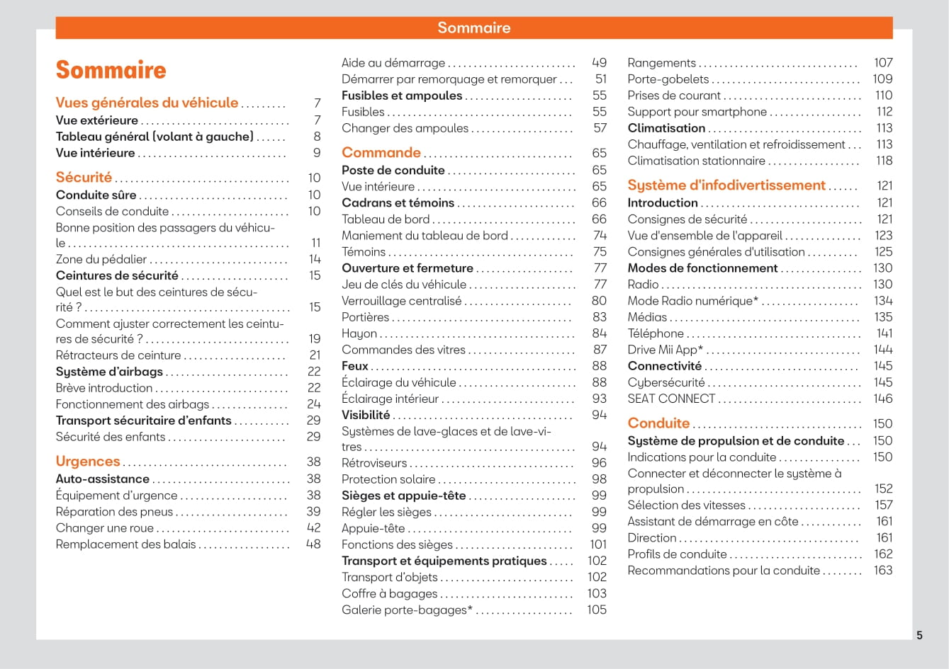 2019-2020 Seat Mii Electric Owner's Manual | French