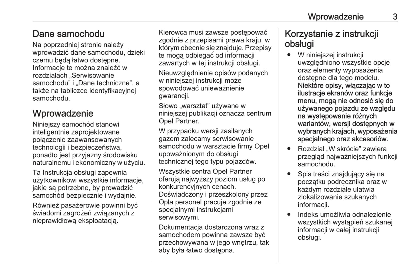 2016 Opel Adam Owner's Manual | Polish