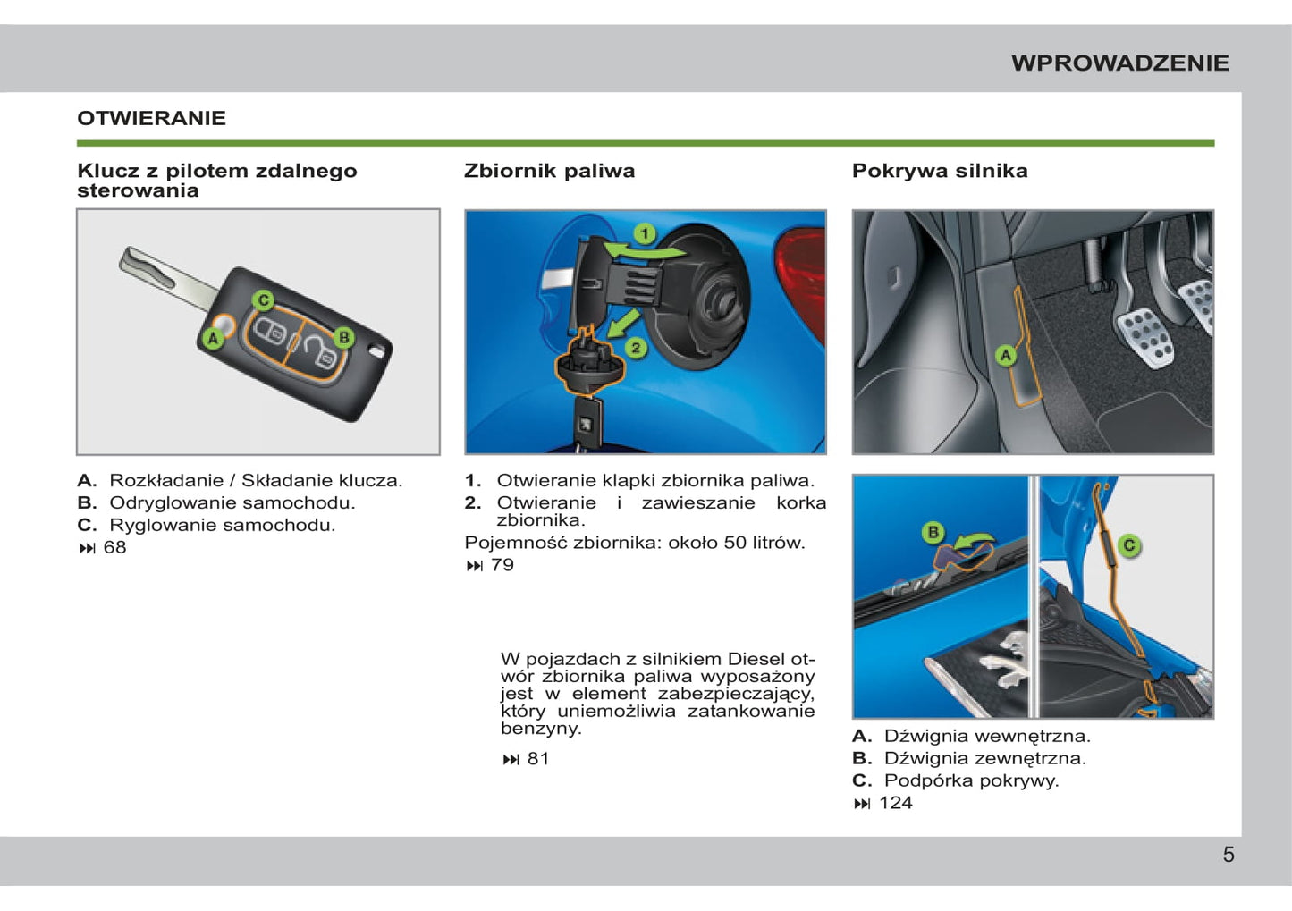 2011-2014 Peugeot 207/207 SW Owner's Manual | Polish
