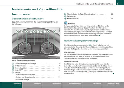 2007-2011 Audi A4 Owner's Manual | German