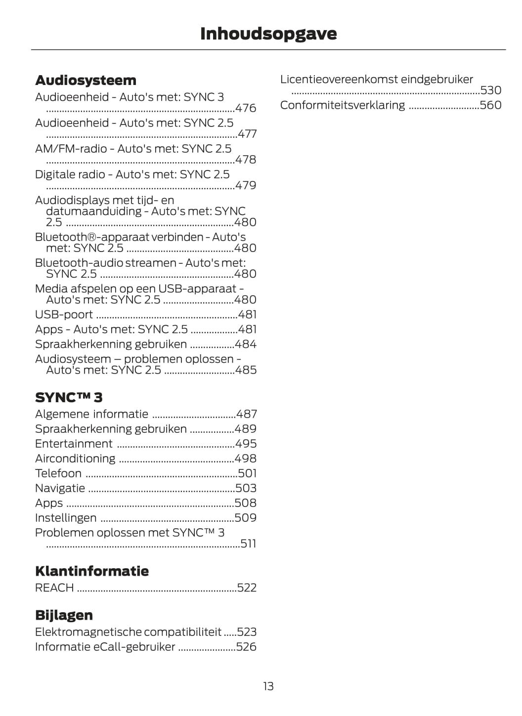 2020-2021 Ford Puma Owner's Manual | Dutch