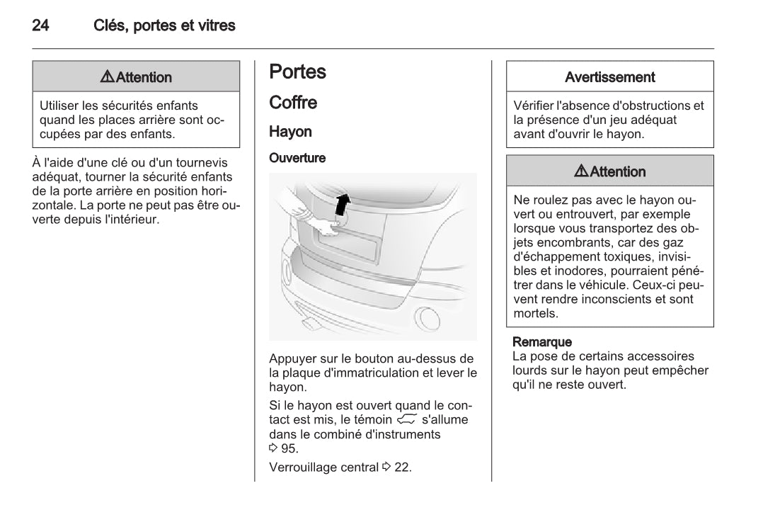 2010-2015 Opel Antara Owner's Manual | French