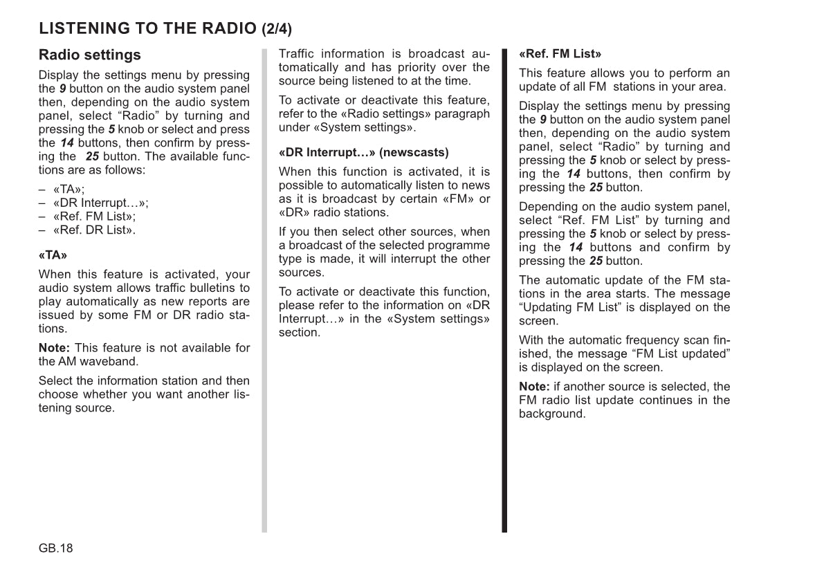 Renault Radio Connect R&Go Owner's Manual 2021 - 2022