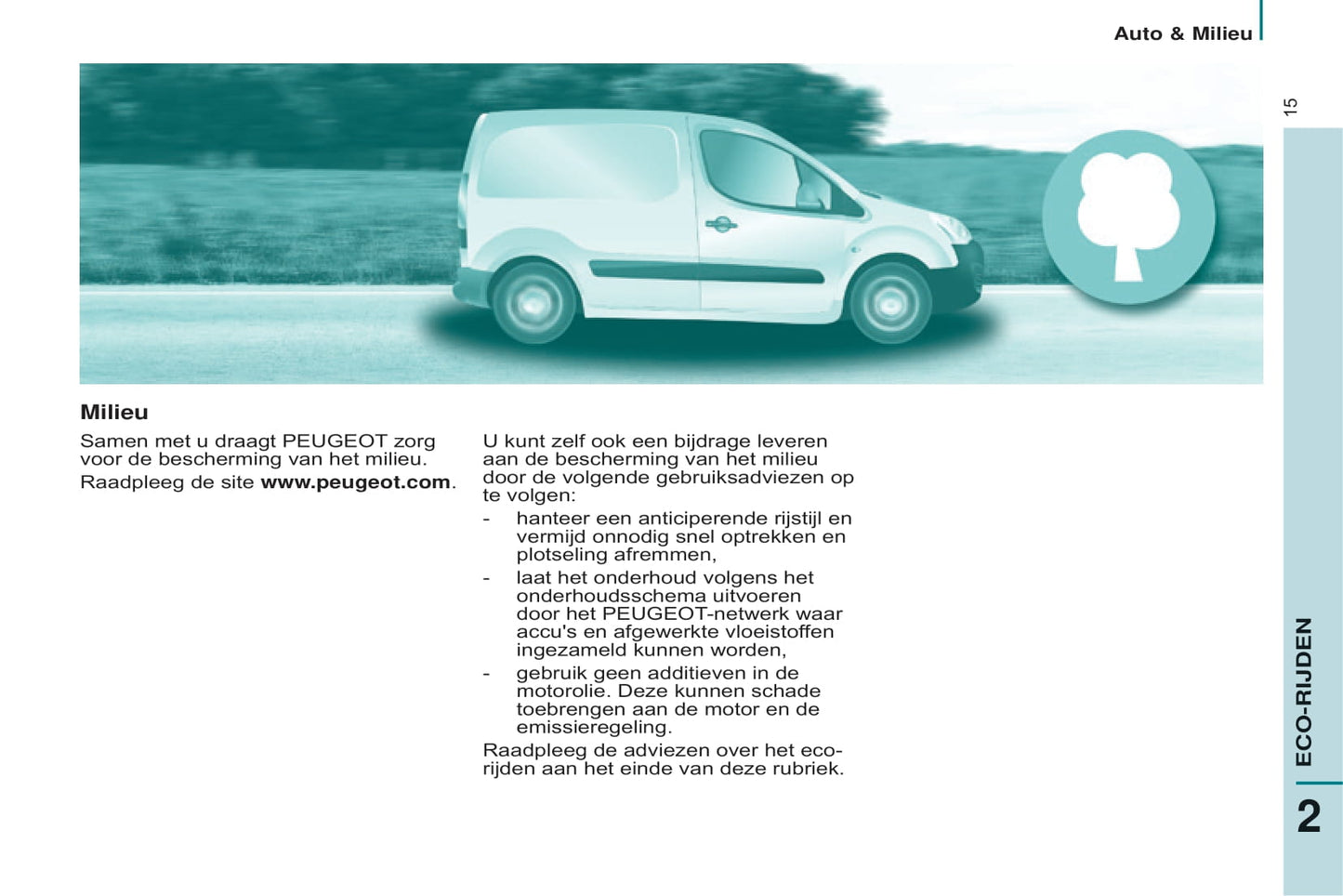 2015-2017 Peugeot Partner Electric Owner's Manual | Dutch
