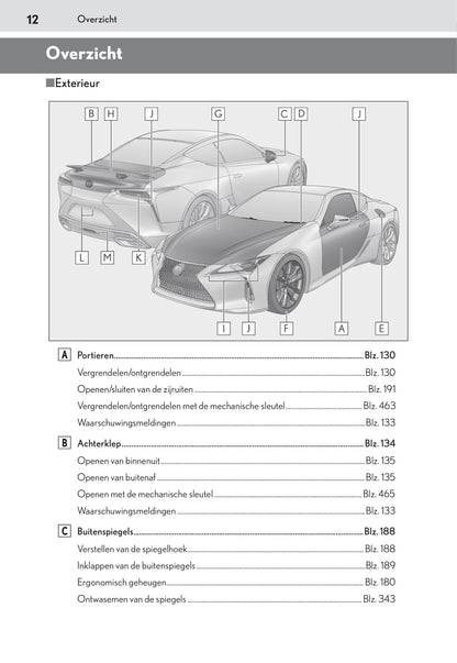 2017-2023 Lexus LC 500h Manuel du propriétaire | Néerlandais