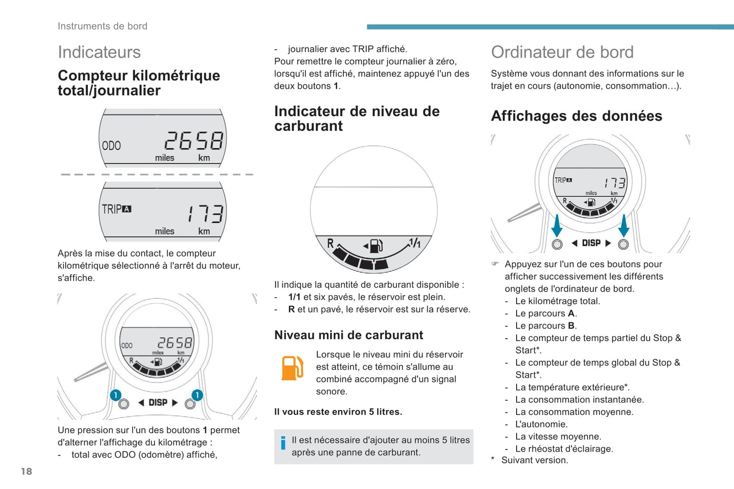 2018-2022 Peugeot 108 Manuel du propriétaire | Français