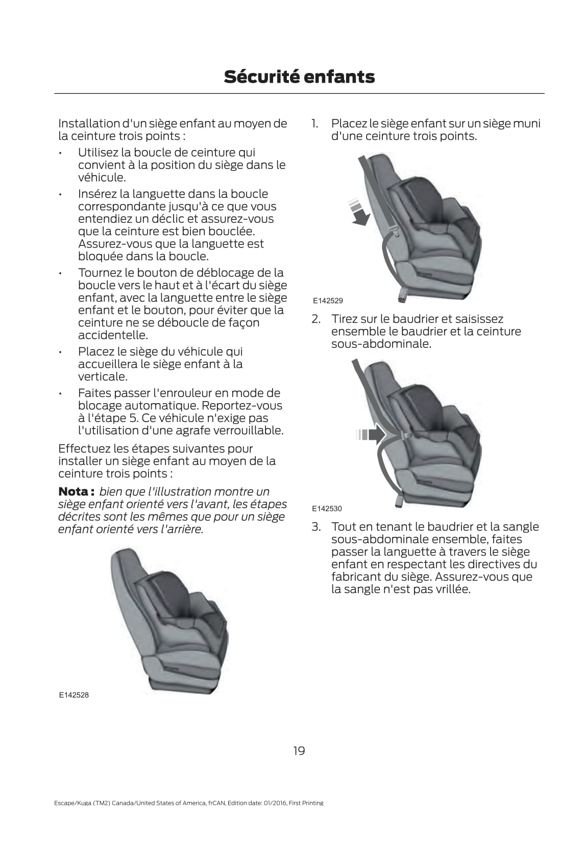 2017 Ford Escape Owner's Manual | French